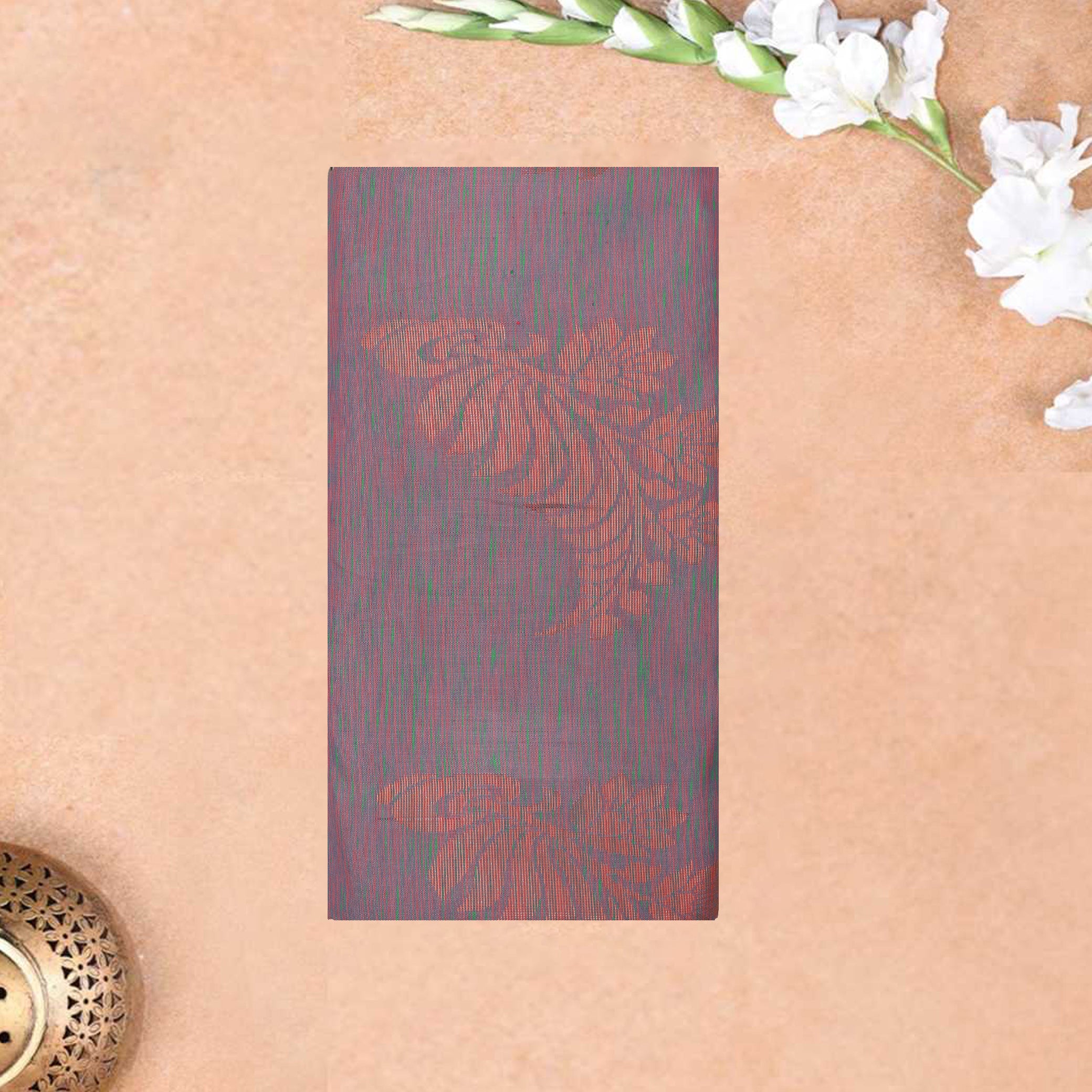 Pearl Pink With Peach Soft Silk Saree