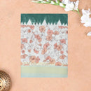Green with off white  floral design Semi Chanderi  Saree