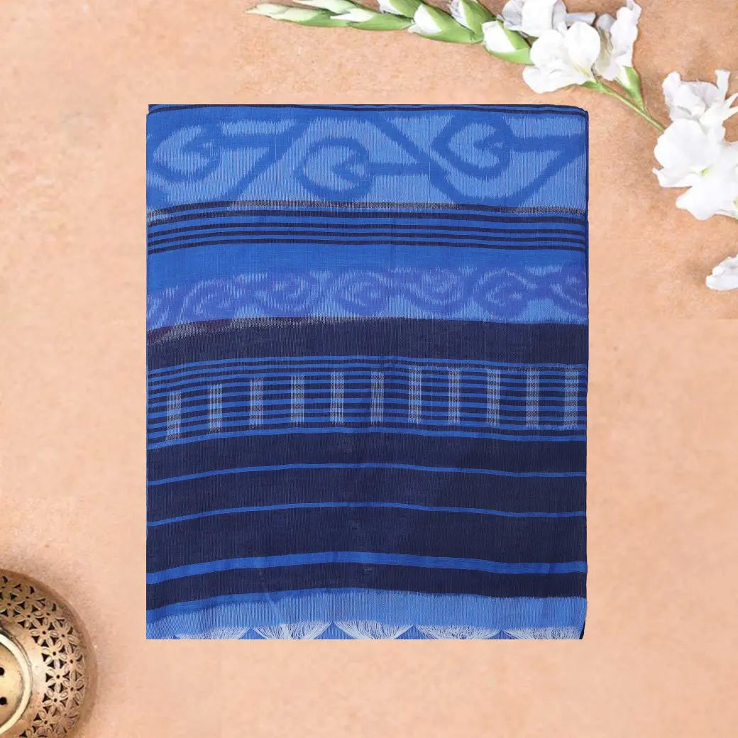 Light Blue  Linen Cotton Saree