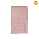 Peach With Sliver Zari Wedding Silk Saree