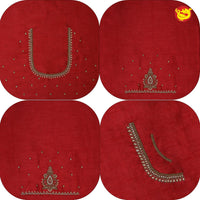 Red Bridal Aariwork Blouse - Thenianantham