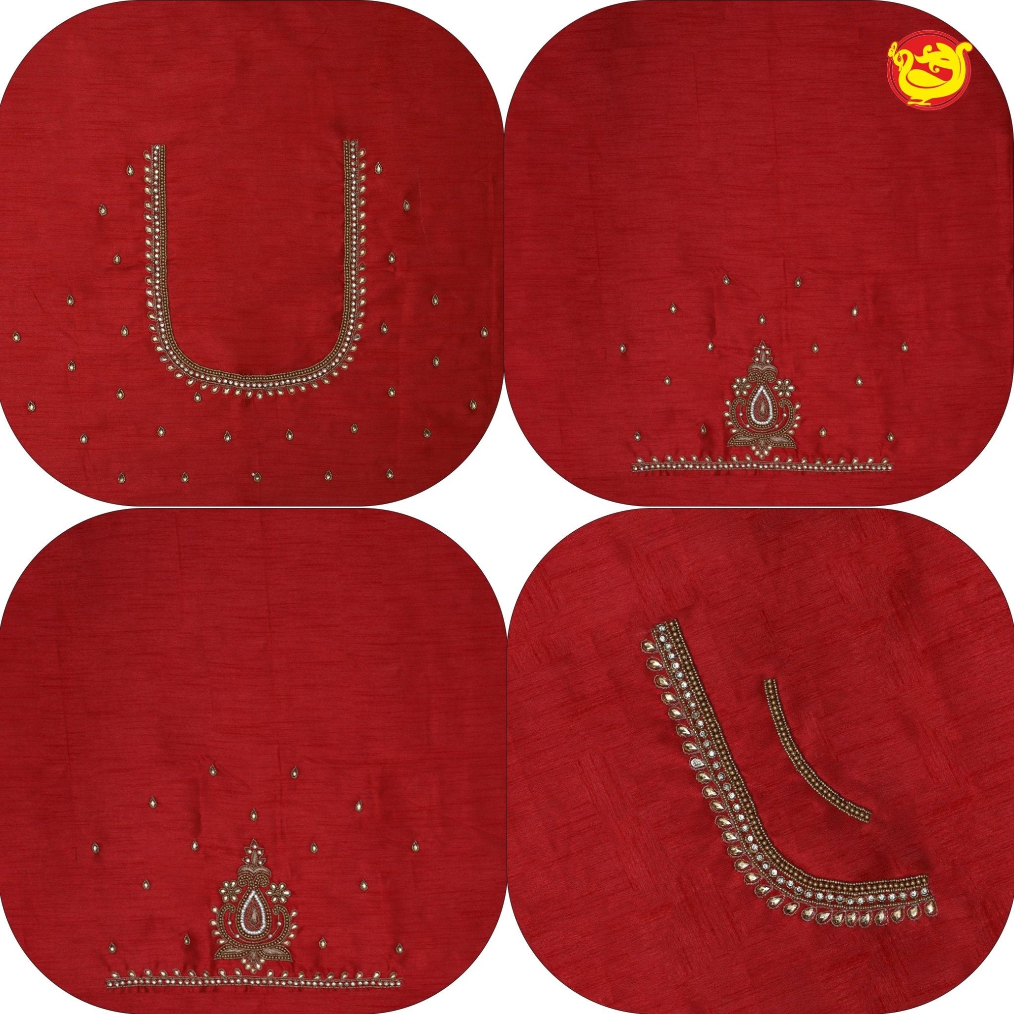 Red Bridal Aariwork Blouse