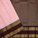 Baby Pink with  Maroon Art Silk Saree