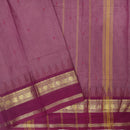 Plum Magenta With Golden Yellow Border  Pure Chettinad Cotton Saree with Blouse