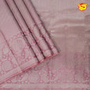 Peach With Sliver Zari Wedding Silk Saree - Thenianantham