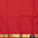 Peach Pink With Purple Border Floral Design Traditional  Pattu Pavadai Material