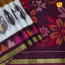 Magenta With Mustard Pochampally Silk Saree - Thenianantham