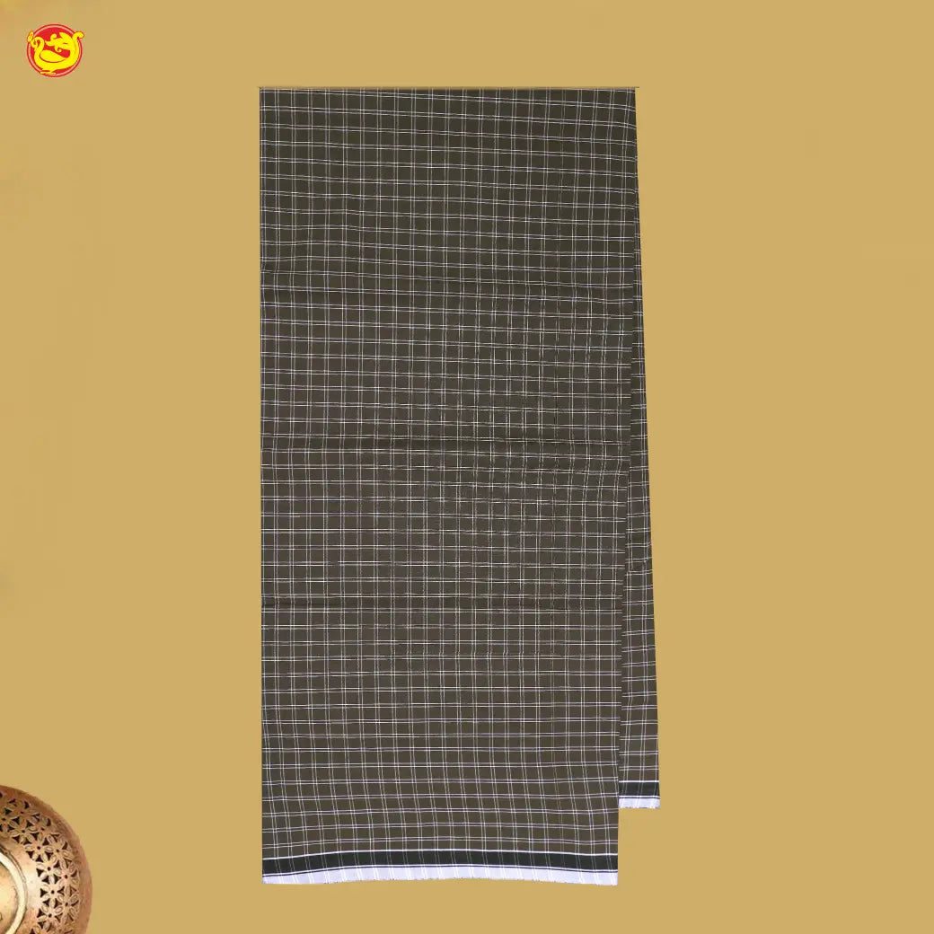 Men’s Checked Cotton Stitched Lungi