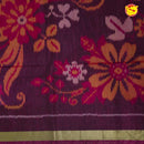 Magenta With Mustard Pochampally Silk Saree - Thenianantham