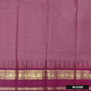 Plum Magenta With Golden Yellow Border  Pure Chettinad Cotton Saree with Blouse