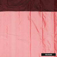 Light Pink With Maroon Burgundy Arani Silk Saree