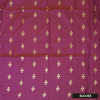 Dark Yellow with Pink Soft Silk Saree