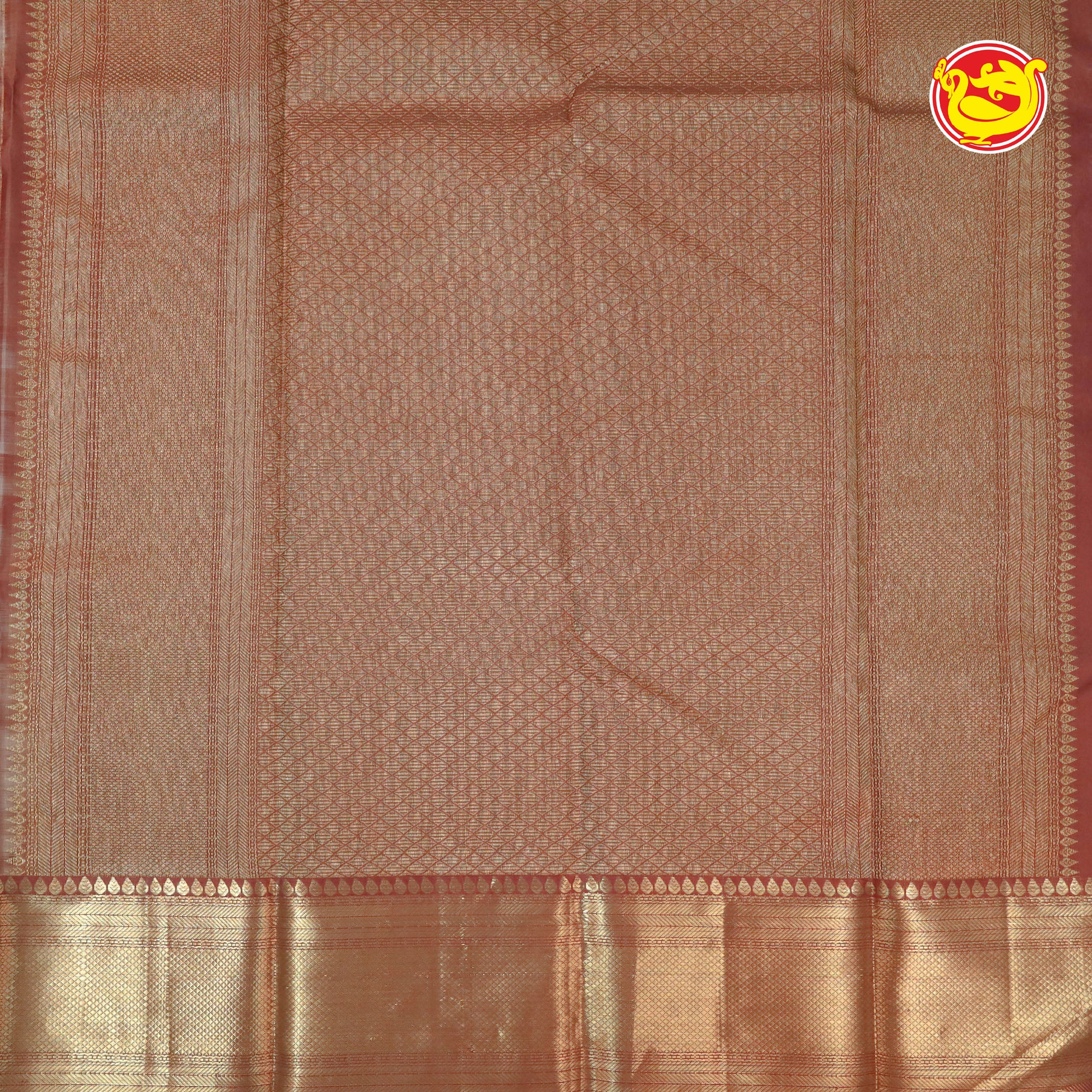 Light pink with maroon pure silk saree with woven floral motifs
