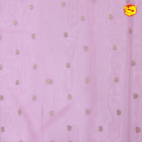 Multicolour With Pink Pallu Semi Linen Cotton Sarees