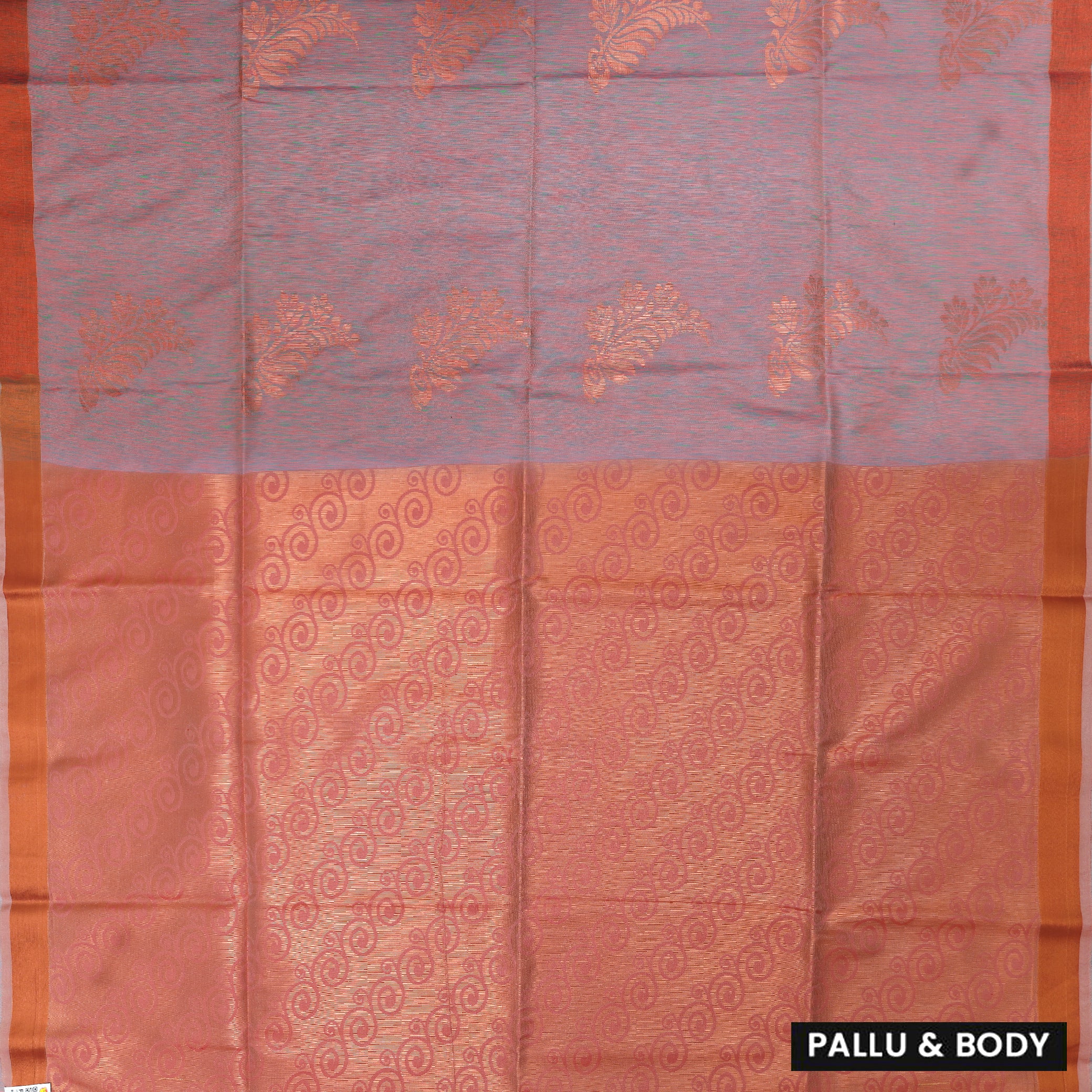 Pearl Pink With Peach Soft Silk Saree