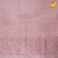 Peach With Sliver Zari Wedding Silk Saree - Thenianantham