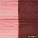 Light Pink With Maroon Burgundy Arani Silk Saree
