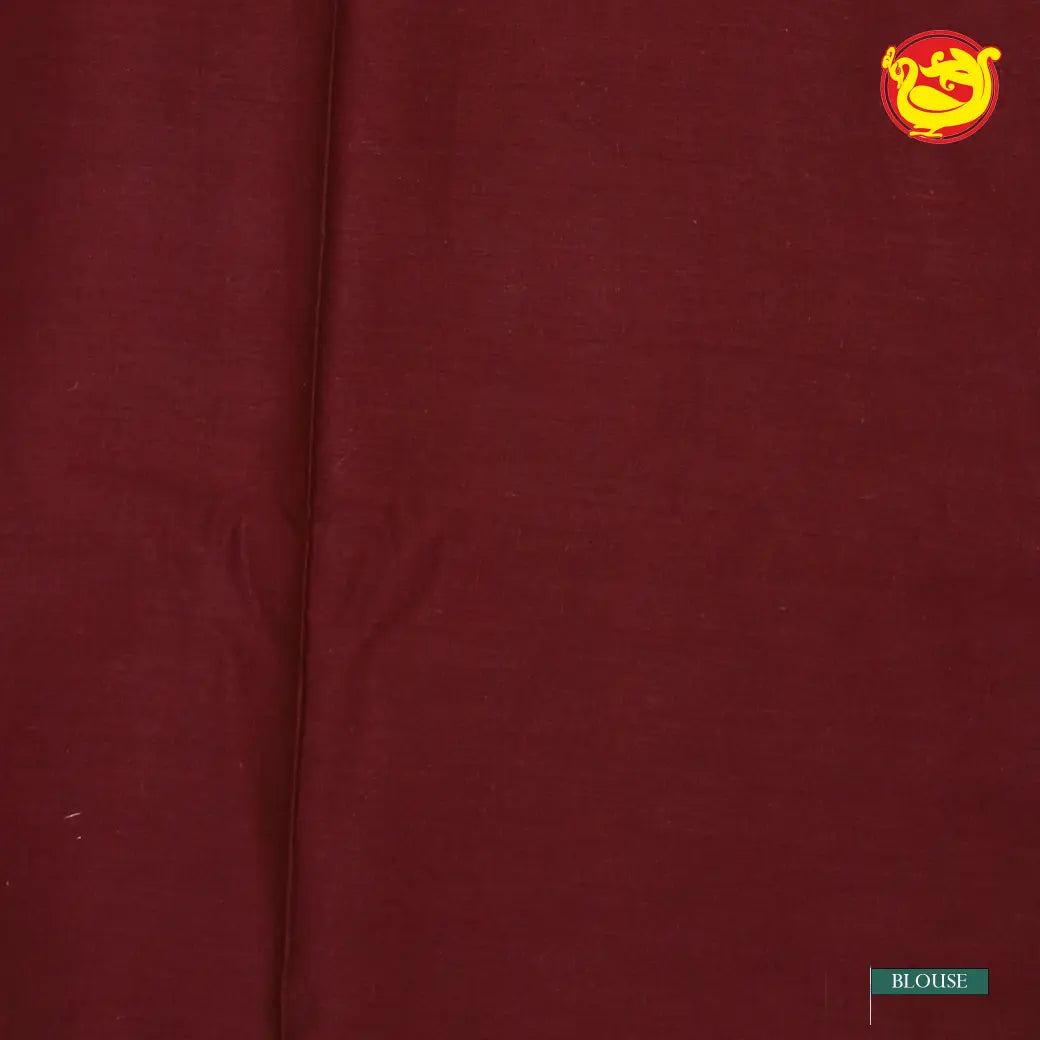 Maroon with White Half-Half Pure Mul Mul Cotton Saree with Blouse