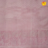 Peach With Sliver Zari Wedding Silk Saree - Thenianantham