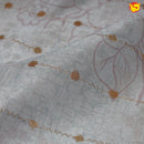 Light Grey art Tussar Silk Saree With Floral Digital Prints