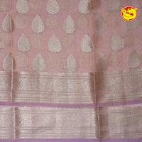 Brown Semi - Tissue Saree With Unique Buttas, Traditional Zari Border & Pallu Of Intricate Designs - Thenianantham