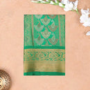 Green Colour Floral Design Traditional  Pattu Pavadai Material