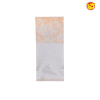 Light Orange Floral Motifs Soft Silk Saree - Thenianantham