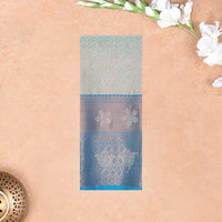 Light Gray with Blue Art Silk Saree
