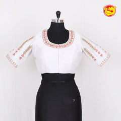 White with handwork readymade blouse