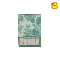 Golden With Light Rama Green Chanderi Silk Saree - Thenianantham