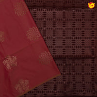 Wine with Dark Chocolate Brown Traditional Soft Silk Saree