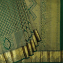Green  with Gold Zari Border Wedding Silk Saree