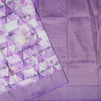 Purple With Off white Design Dola Silk