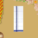 Blue with White Cotton Boy’s Readymade Shirt And Dhoti Set