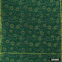 Light Green With Bottle Green Cotton Ladies Chudithar Material
