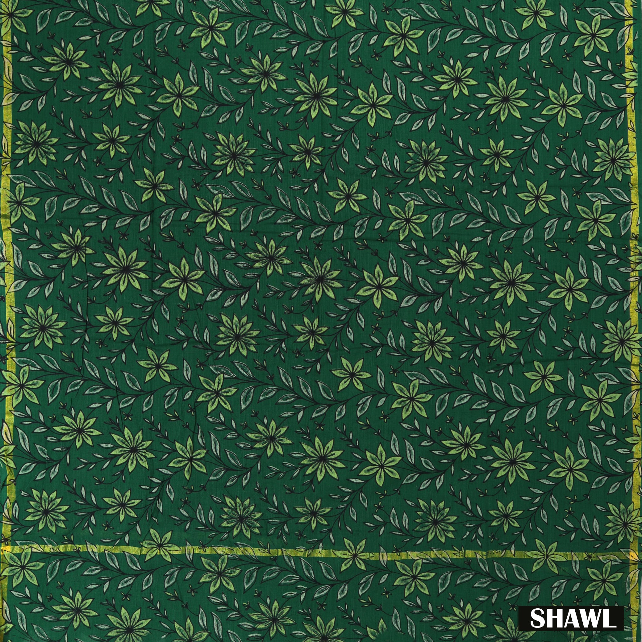 Light Green With Bottle Green Cotton Ladies Chudithar Material