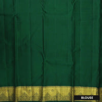 Green  with Gold Zari Border Wedding Silk Saree