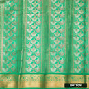 Green Colour Floral Design Traditional  Pattu Pavadai Material