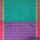 Persian Green  With Purple-Magenta Arani Silk Saree