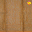 Mustard Semi - Tissue Saree With Unique Buttas, Traditional Zari Border & Pallu Of Intricate Designs - Thenianantham