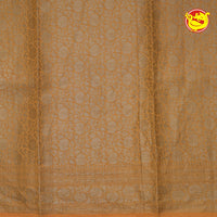 Mustard Semi - Tissue Saree With Unique Buttas, Traditional Zari Border & Pallu Of Intricate Designs - Thenianantham