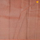 Brick Red With Copper Zari Border Tissue Crush With Floral Digital Prints Saree - Thenianantham