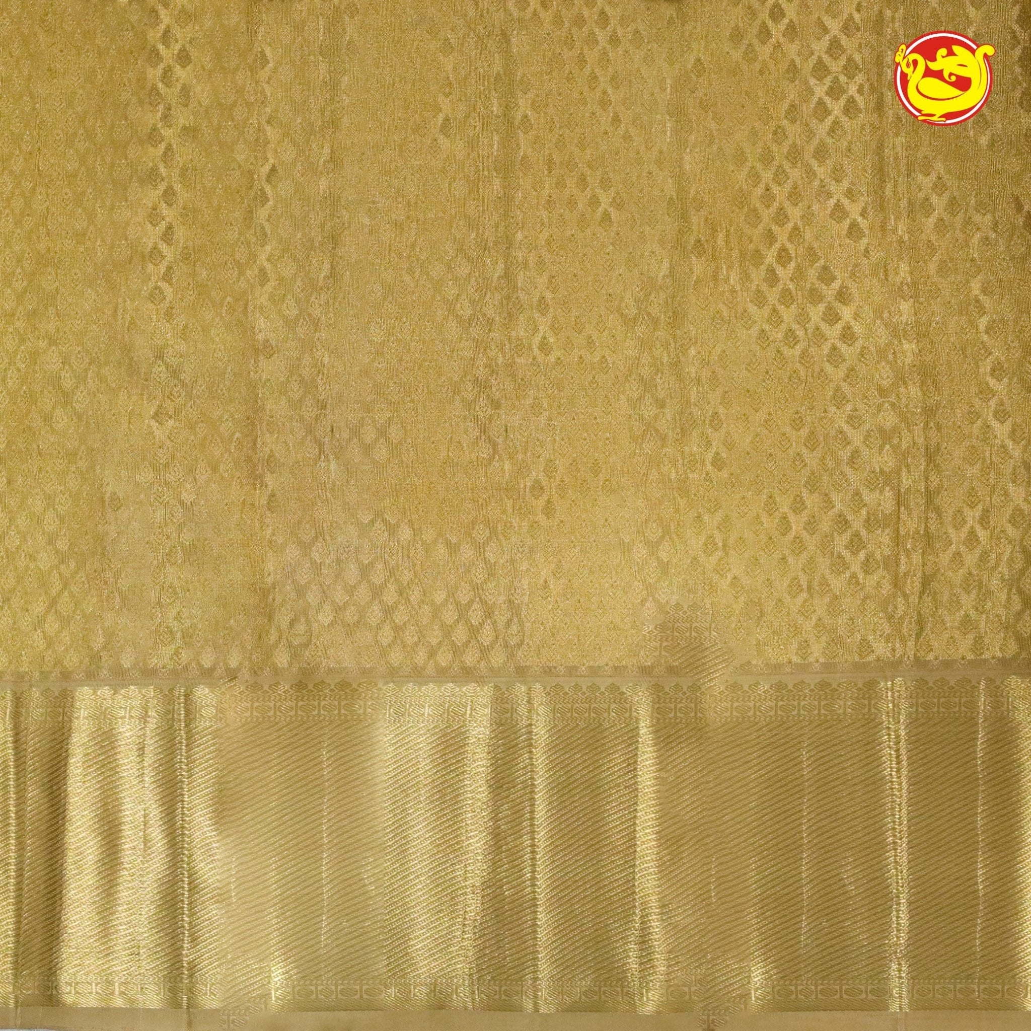 Gold With Gold Zari Wedding Silk Saree - Thenianantham