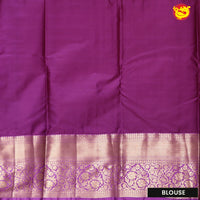 Blue with Purple Soft Silk Saree