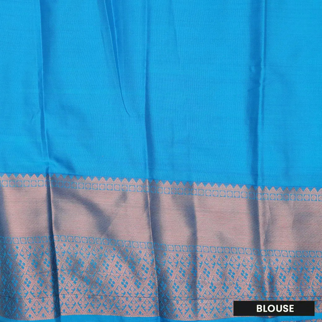 Light Gray with Blue Art Silk Saree