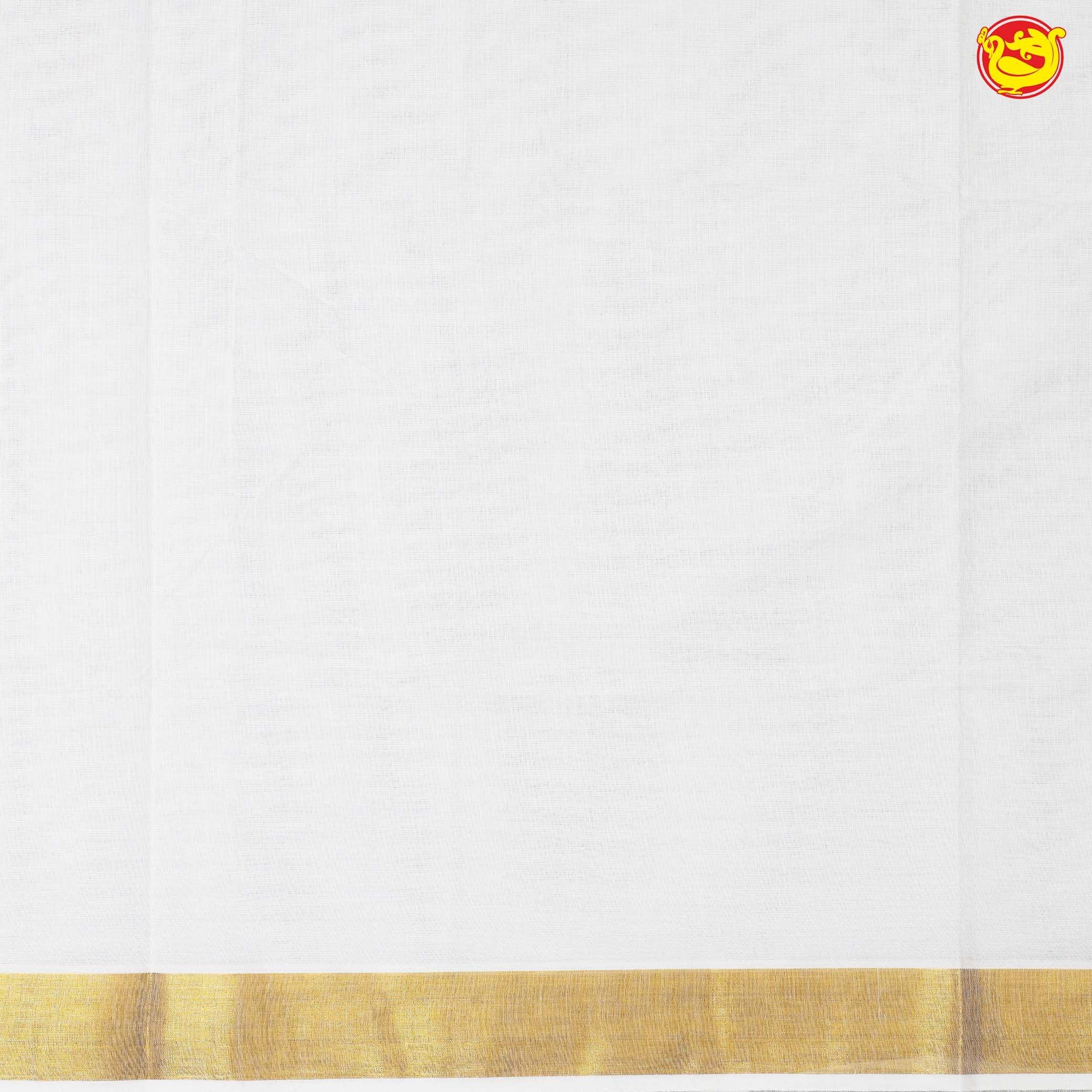 Southloom Exclusive Onam Kerala Traditional Fancy Border Cotton Saree (Matching Plain Blouse Included)