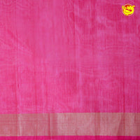 Brown With Pink Ikat Soft Silk Saree - Thenianantham