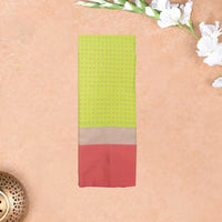 Lime Green With Coral Pink Arani Silk Saree