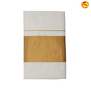 Southloom Exclusive Onam Kasavu Saree With Gold Zari Pattern (Matching Plain Blouse Included)