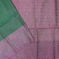 Green with Purple Soft Silk Saree